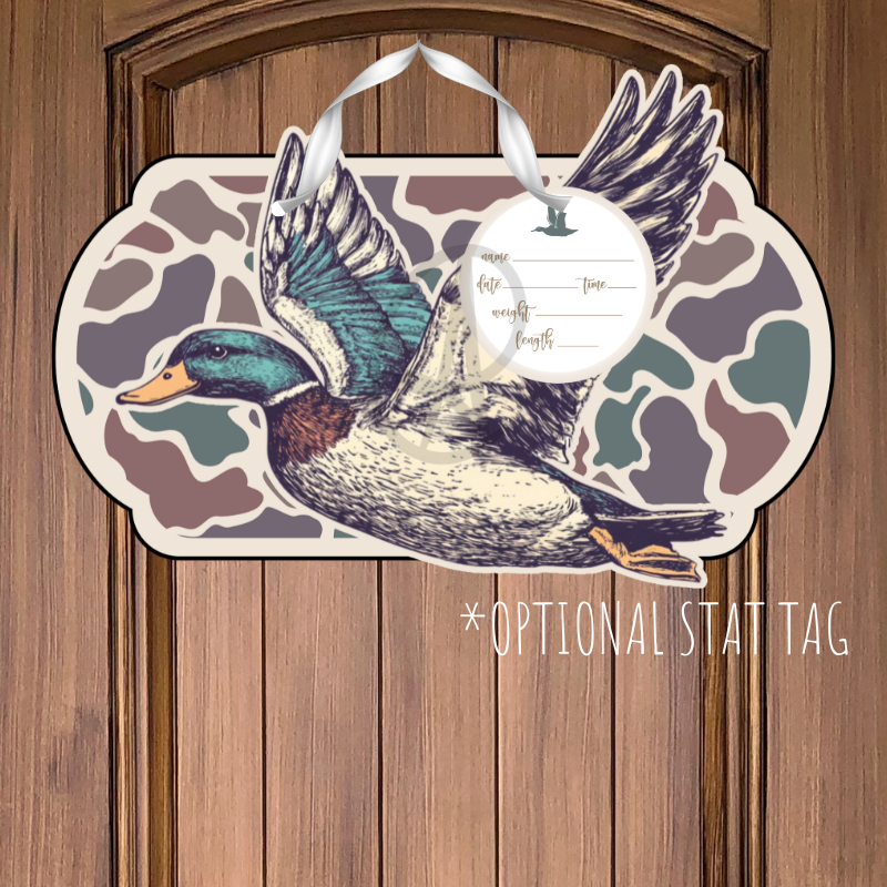 READY TO SHIP Camo Mallard Duck Hunting Baby Door Hanger