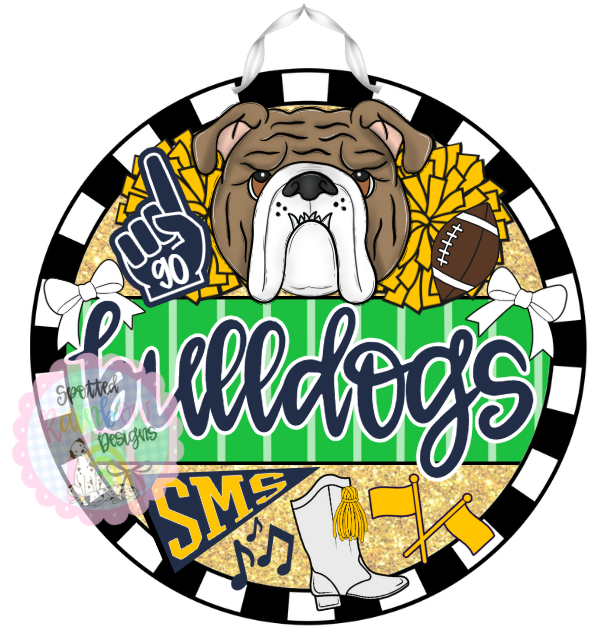 Football Mascot Door Hanger | Custom High School Spirit Door Sign for Game Day | Game Day Decor | Custom School Sign | Gift for Teachers |