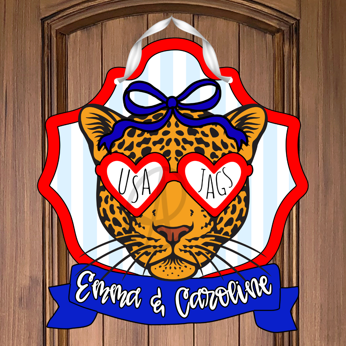 USA Jags Jaguars Custom College Dorm Room Preppy Coquette Door Hanger- PREORDER