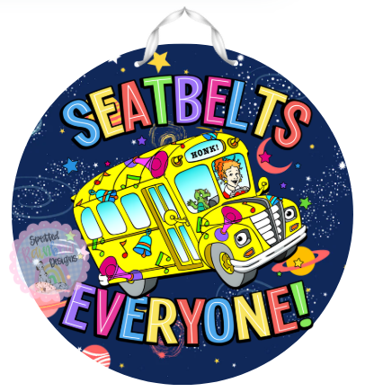 Seatbelts Everyone Teacher Door Hanger | Classroom Sign | Teacher Door Sign Decor | Teacher Gift Idea