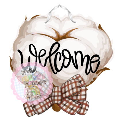 Cotton Bud Welcome Door Hanger